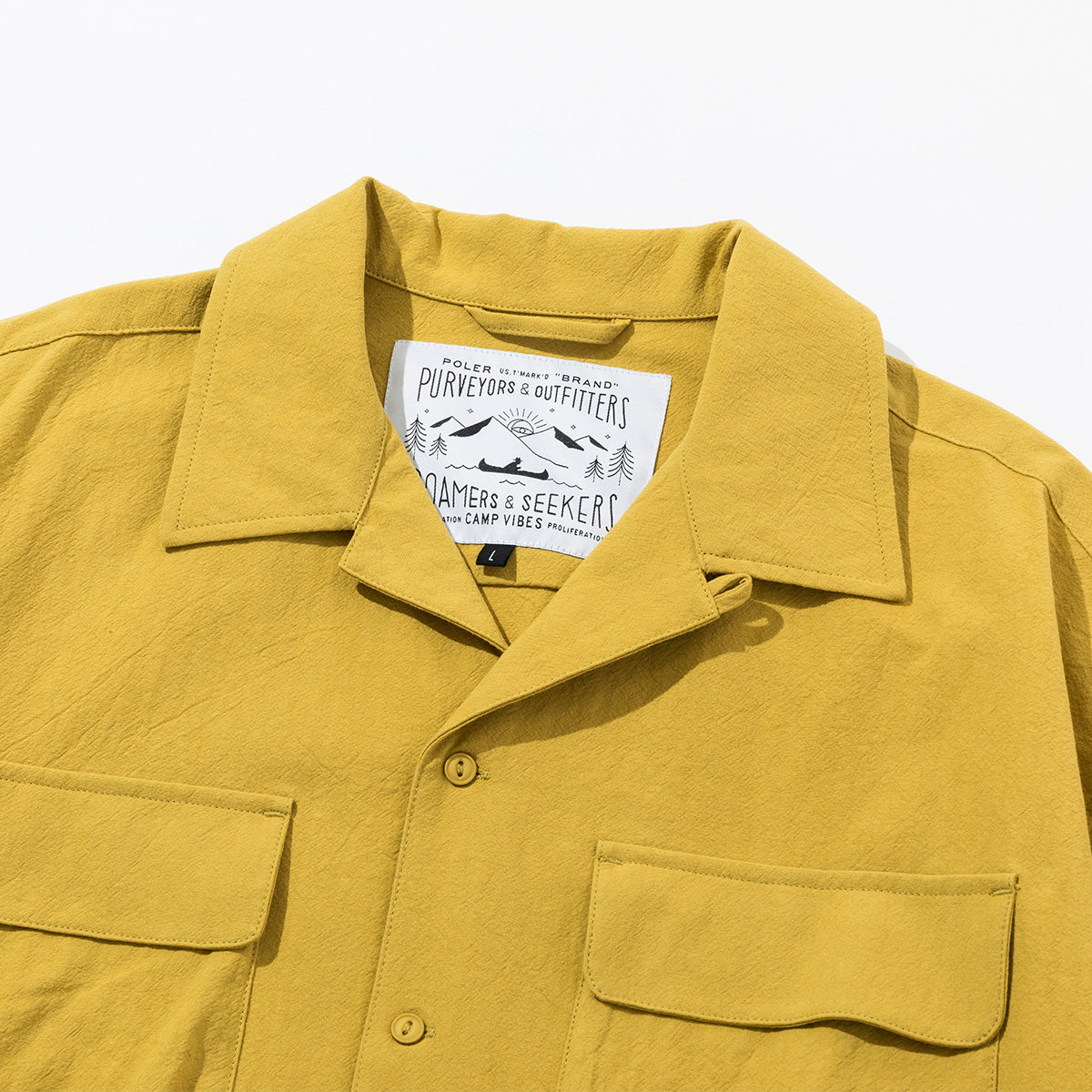 HEMP RELAX OPEN COLLAR SHIRT